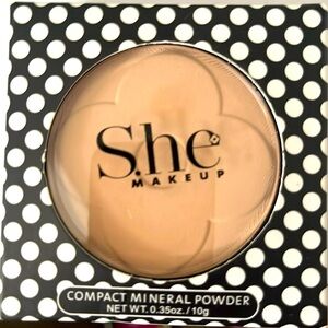 NIP! She Makeup. Compact Mineral Powder. PP01 Porcelain. 0.35 ounces